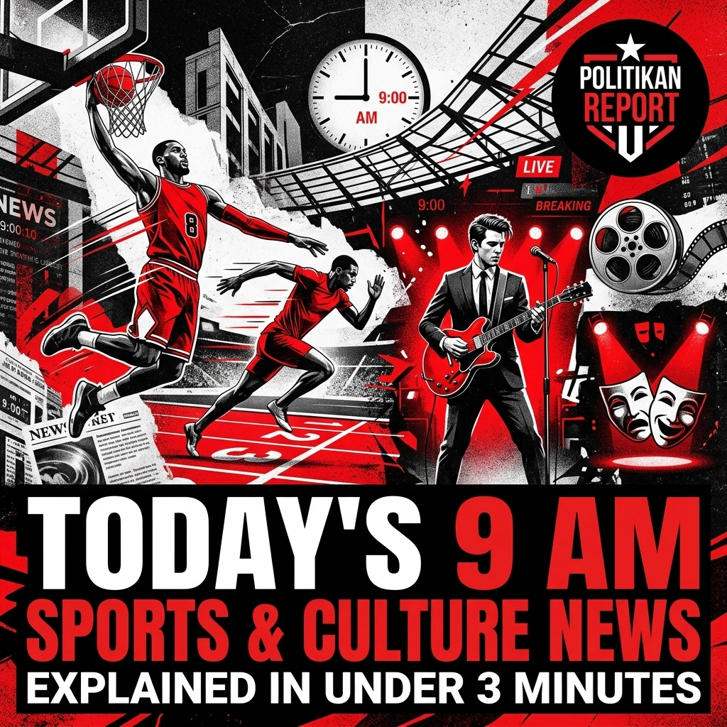 Today’s 9 AM Sports and Culture News Explained in Under 3 Minutes