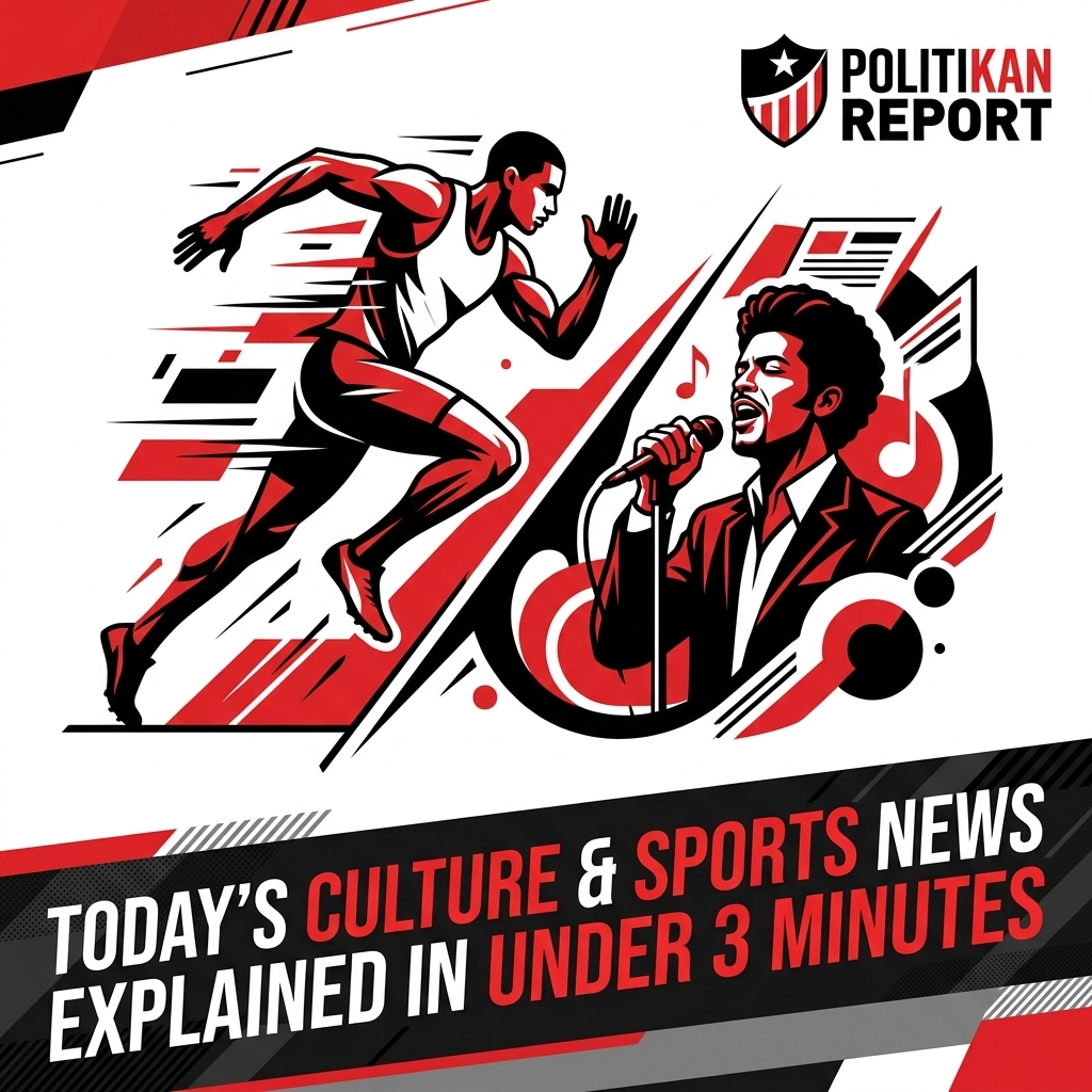 The 2PM PolitiKan Report: Today’s Culture and Sports News Explained in Under 3 Minutes